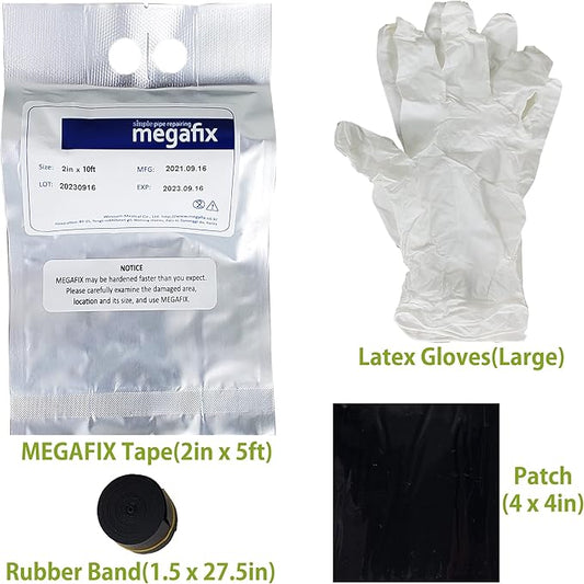 Pipe Repair KIT, Fiberglass Wrap, Water Leak, Plumbing, Underwater OK, Emergency, Self DIY, Permanent (Patch Type, 2in x 10ft)
