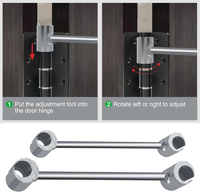 2PCS Hinges Gap Adjusting Wrench Upgrade Steel Door Hinge Adjustment Tool Double-head Hinge Repair Spanner for 0.35-0.98 Inch Flag Hinges Door Hinge Tool for Various Door Hinge Gaps