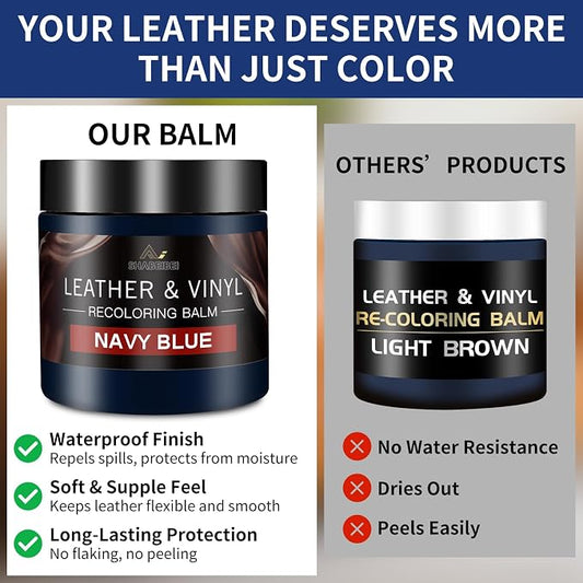 Leather Recoloring Balm and Leather Repair Kit for Furniture, Leather Dye for Couches, Car Seats, Leather Paint & Stain for Sofa, Chairs, Bags, and More