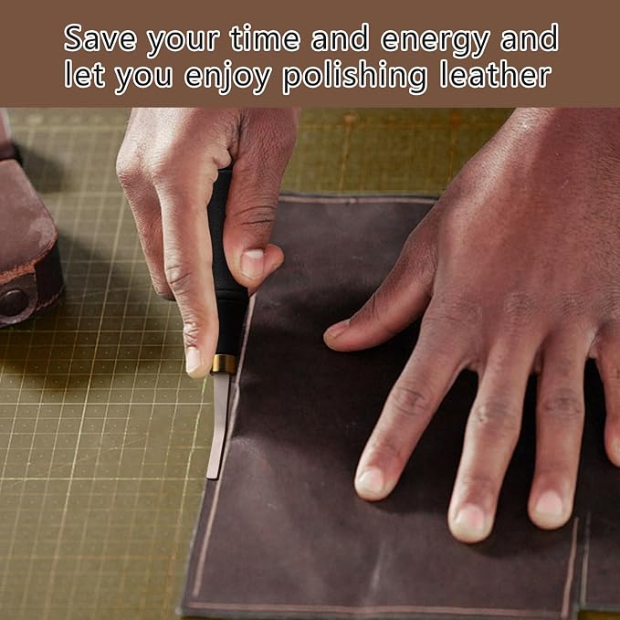 DIUDUS Pro Detail Rougher, Leather Roughing Tool Roughing Leather Craft Surface Tool, Leather Polish File Tool with Ergonomic Handle Leather Working Leathercraft Tools for Edge Polishing(5mm)
