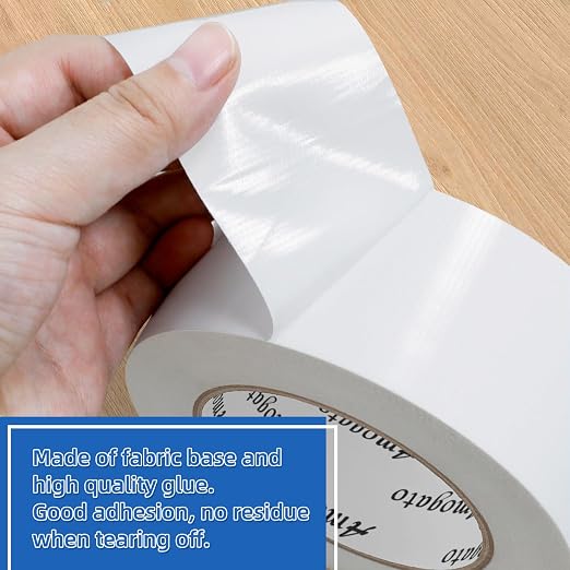 3 Roll Heavy Duty White Duct Tape-Professional Grade Outdoor Waterproof Duct Tape,Tear by Hand Design for Self-Healing, Industrial, Professional Use,30 Yards x 2 Inch