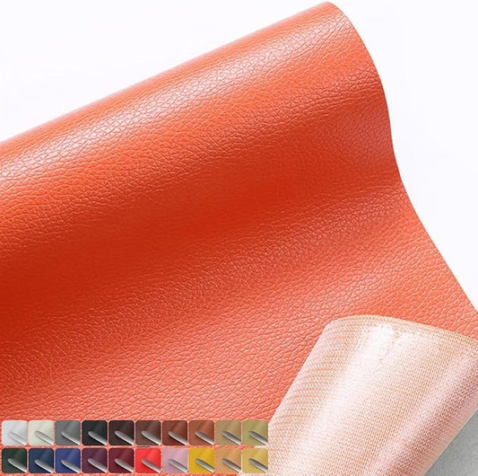 20 X 78 Inches Leather Repair Kit for Furniture, Waterproof Leather Tape Patch Couch Covers Car Seat Repair Self Adhesive Leather Repair Kit, Orange, PG215P9