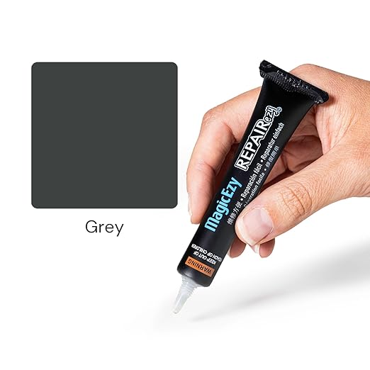 MagicEzy Tile RepairEzy (Grey) - Ceramic Tile Repair Filler to Fix Tile Chips and Cracks - Super Strong Adhesion - Ceramic, Porcelain, Acrylic, Fiberglass, Enamel