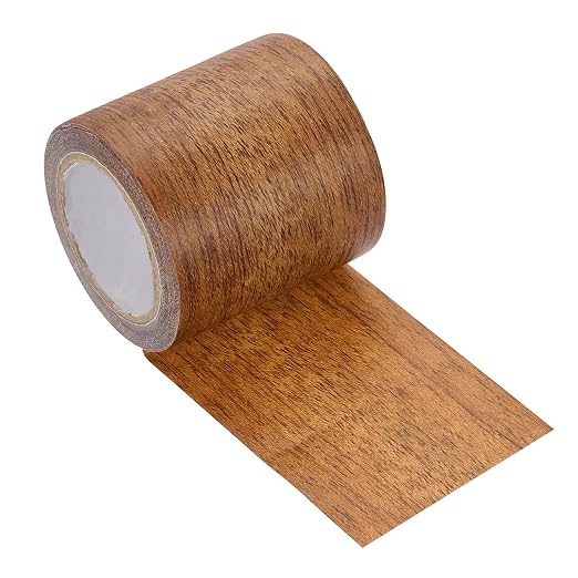 uxcell Wood Grain Repair Tape, 2.2" x 15ft Self Adhesive Wood Grain Colored Duct Tape Waterproof Repair Patch for Furniture Floor Scratch Fix, Baseboards, DIY Decor, Mahogany
