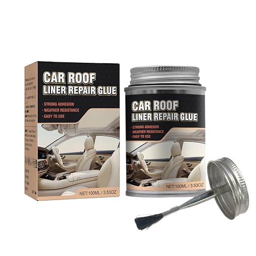 Car Headliner Adhesive,Headliner Repair Glue,Upholstery Glue for Cars,Car Roof Liner Quick Repair Adhesive Glue,Car Roof Fabric Adhesive, Suitable for Automotive interiors, Fabric, Leather(100ml)