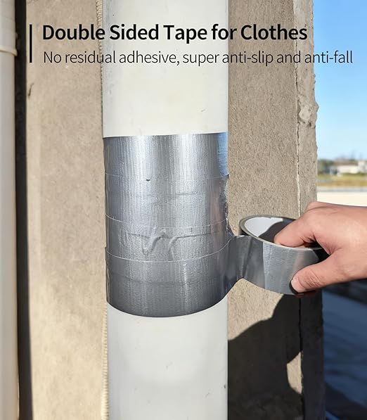 Duct Tape Heavy Duty 3 Pack No Residue Waterproof Strong Adhesive Silver Duct Tape Bulk 60 Yards x 2 Inch Total for Packing Indoor Outdoor Repairs