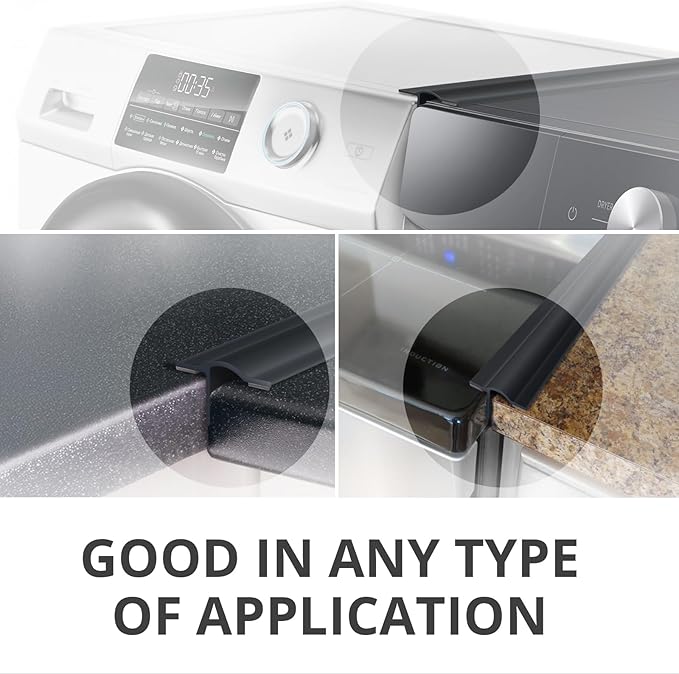 Silicone Stove Gap Cover X-Protector - 50” x 1.55" Guard Between Stove and Counter - Self-Adhesive Premium Counter Gap Filler - Heat Resistant Oven Counter Gap Protector - Stove Top Spill Guard