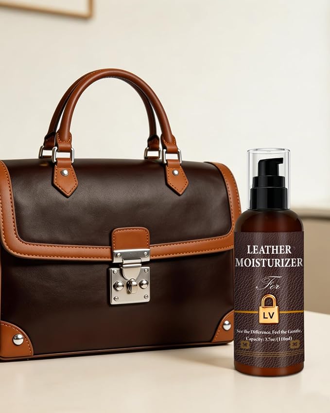 Leather Moisturizer Conditioner Kit for Louis Vuitton, Hydrating Care | Deeply Nourishes and Moisturizes, Prevents Cracking, Restores Shine, Extends Lifespan of Bags, Suitable for LV Leather