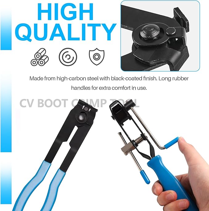 CV Joint Axle Boot Clamp Pliers, Automotive CV Boot Clamps Tool Set, Hose Clamp Pliers and Ear Clamp Pliers for CV Axle Clamp Tool, Suitable for Vehicles ATV UTV boot Clamps (Blue)