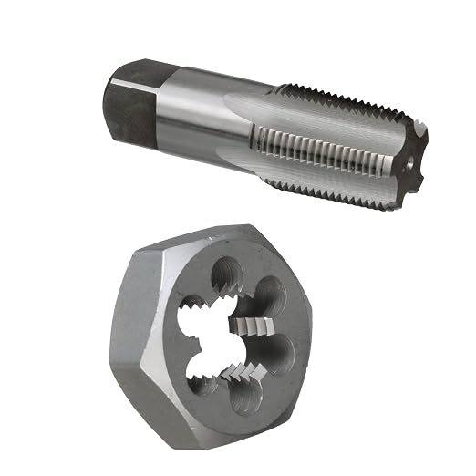 Drill America 3/4" NPT Pipe Tap and Die Kit, Carbon Steel Pipe Tap and Pipe Die - Hex Shape, POUT Series