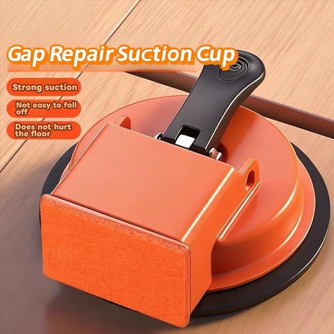 Floor Gap Fixer Tool, Heavy Duty Floor Gap Fixer Suction Cup Tool with 1 Pair Gloves, Adjustable Height Setter & Countertop Leveling Tools for Vinyl, Wood, Laminate Floors(1*Fixer Tool/1* Pair Gloves)