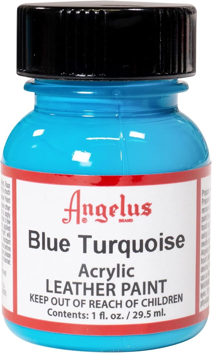 Angelus Acrylic Leather Paint, 1 oz, Blue Turquoise