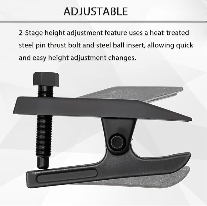 ReluxGo Universal Ball Joint Separator Tool Adjusts from 1-1/2"to 1-7/8", Remover Tool Compatible with Separating Arms, Tie Rods, and Ball Joints on Cars, Trucks, ATVs