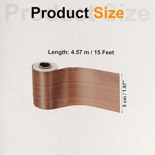 PATIKIL Wood Grain Tape 2" x 32 ft, Self-Adhesive Wood Texture Repair Tape Realistic Wooden Effect Patch for Furniture Cabinets Floor Walls, Yellow Wood