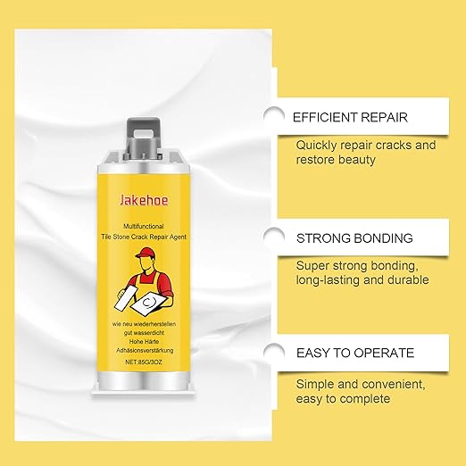 Tile Repair Kit for Chips, Cracks & Surface Gaps, Color Matching Solution for Ceramic, Porcelain & Stone, Easy DIY Application for Floor, Wall, Countertop & Bathroom Surfaces (2pcs)