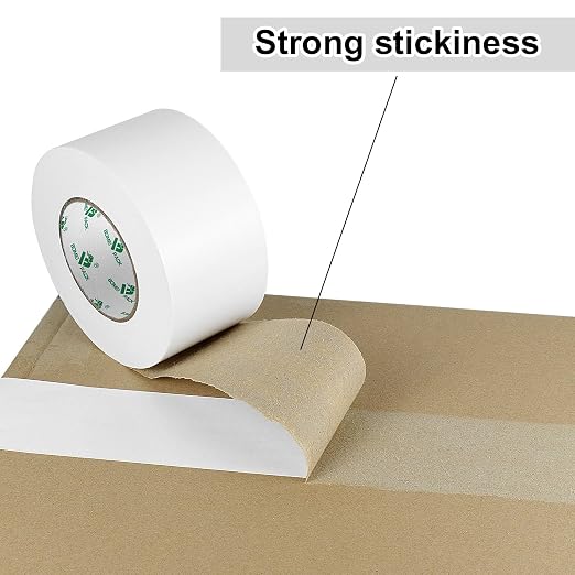 BOMEI PACK Duct Tape Heavy Duty Waterproof White, 50 Yards x 3 Inch Strong Adhesive Duct Tape No Residue Bulk for Home Use, DIY, Projects, Outdoor Repairs