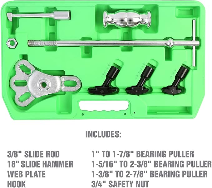 OEMTOOLS 27202 Rear Axle Puller Set | Pull Rear Axle & Bearing for Axle Replacement & Repair | Slide-Hammer Powered for Extra Pull, Works When Other Tools Don’t | Includes Instructions & Carrying Case