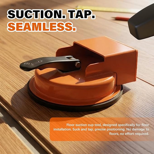 Floor Gap Repair Tool Kit - Heavy Duty Impact Resistant with Slot Cutter, Gloves & 3 Adhesive Pads for Laminate & Vinyl Flooring (Orange)