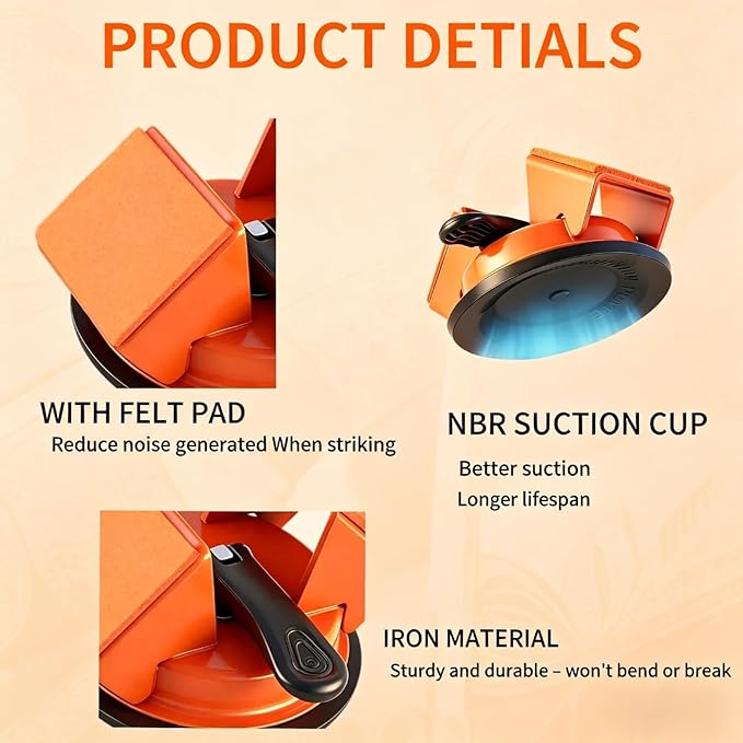 Floor Gap Fixer Tool Kit: Upgraded 45° Striking Surface Floor Suction Cup Tool for Gaps, Laminate Flooring Tools Heavy Duty with Mallet, Plank Grabber for Vinyl Wood Lvp Flooring