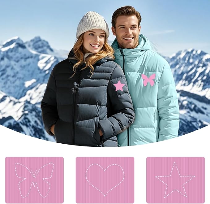 Self-Adhesive Nylon Patches Tent Repair Kit – Outdoor Gear Tenacious Repair Tape, Waterproof Fabric Patches for Clothes, Tent, Down Jacket, Backpack (45pcs, Pink