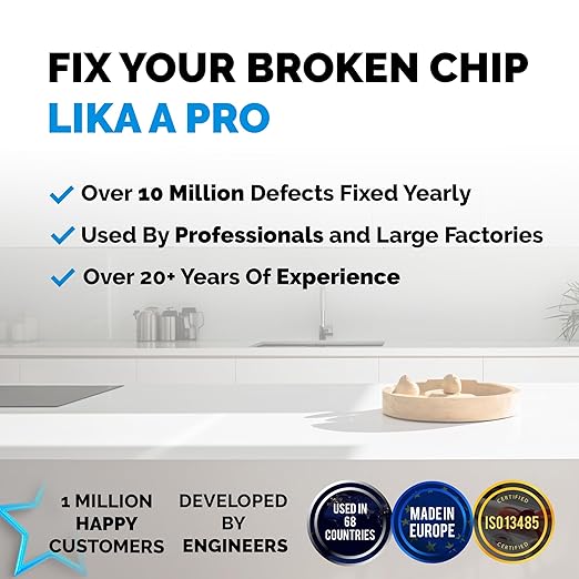 Quartz Countertop Repair Kit DIY (3 Colors + Polisher) - Made by Engineers I Also for Granite, Acrylic, Fiberglass, Porcelain, Tile & Ceramic Surfaces I Easy Process & Quick Results