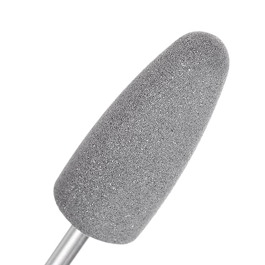 uxcell 120 Grits Abrasive Mounted Stone 2.35mm Shank 2/5"(10mm) Dia Conical Heads Stone Grinding and Polishing Wheels for Nail Polishing