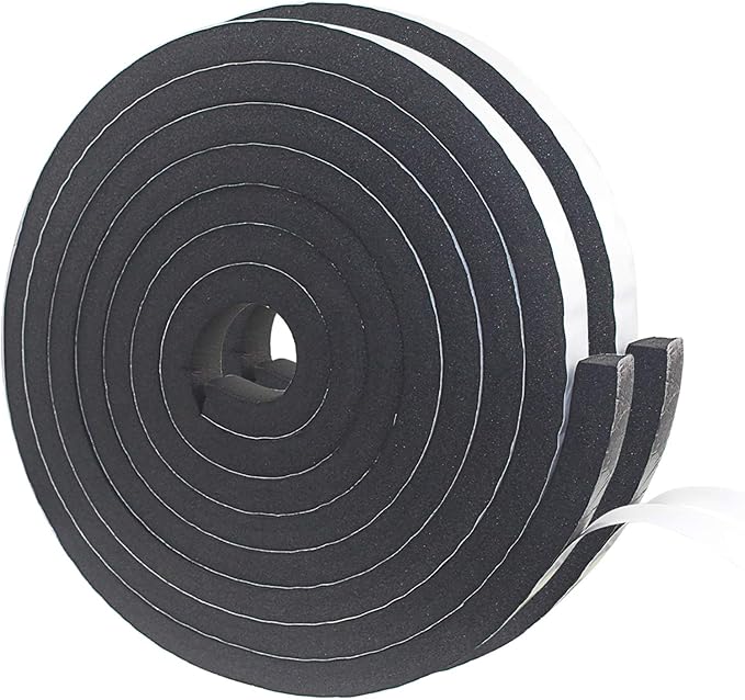 DGSL Foam Insulation Tape, 1In x 3/4In x 33Ft Weather Stripping Door Seal Strip for Doors and Windows,Sliding Door, Soundproofing Door Seal,Weatherstrip,Air Conditioning Seal Strip