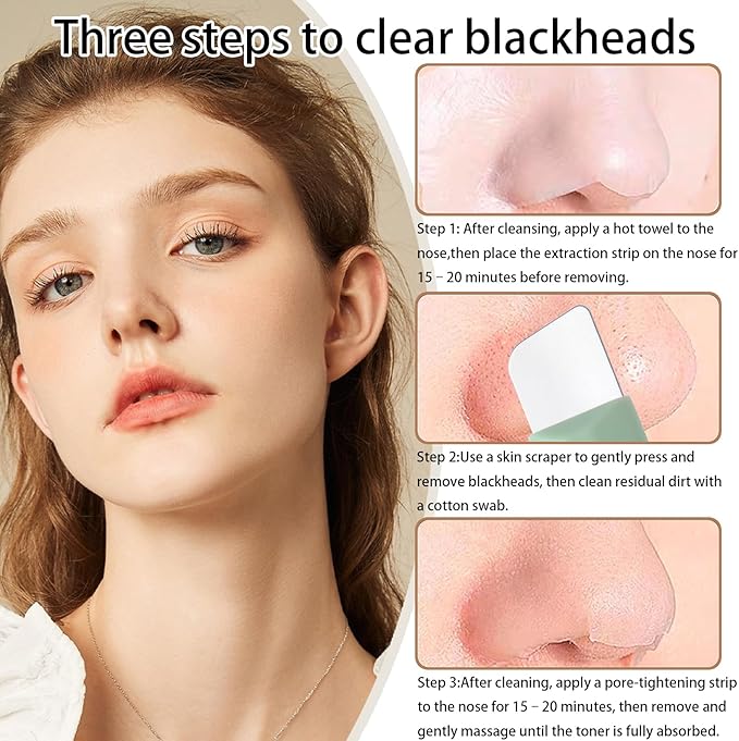 Blackhead Remover,Silicone Blackhead Remover Tools,Black Head Remover for Face,Nose,Mild and Safe Face Scraper for Men and Women,