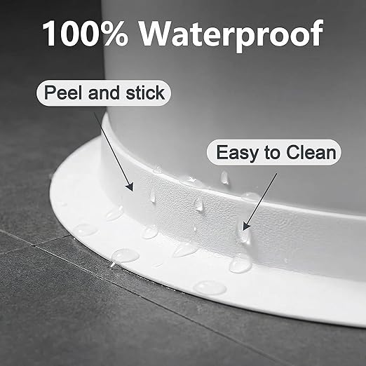 White Caulk Tape – Waterproof Sealant Strip for Bathroom, Shower, Bathtub, Kitchen Sink & Tile Gaps – Flexible, Paintable, Self-Adhesive, Long Lasting