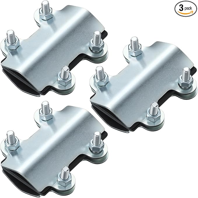 LEIFIDE 3 Pcs Pipe Repair Clamps Metal Pipe Clamp Repair Kit for 3/8 In 1/2 In and 3/4 Inch IPS Pipes