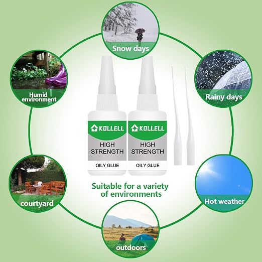 High Strength Oily Glue,Universal Super Glue,Welding High-Strength Oily Glue, Used for Quick Repair of Metal, Plastic, Wood, Glass, Jade and So On(50g/pcs)(2Pcs)