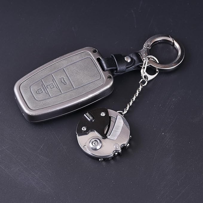 7-in-1 mini outdoor folding multifunctional tool - Small EDC Multitool with Screwdriver Set - portable pocket pendant -Compact Manual Tool (Silver stainless steel)