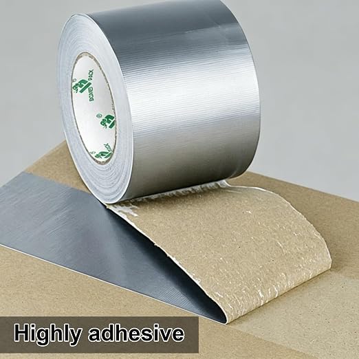 BOMEI PACK 3 in x 50 Yards Silver Heavy Duty Duct Tape Strong Adhesive, 9.05mil Duct Heavy Duty Waterproof All Weather Gray Duct Tape No Residue Sealing & Patching for Indoor&Outdoor Repair