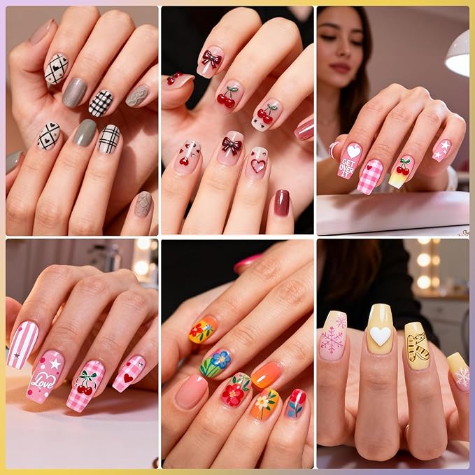 Biutee Nail Stamping Plate 15PCS Nail Stamper Kit Nail Art Stamping Plates Set with Nail Stamper, Scraper & Storage Bag, Nail Stamping Kit Star Bowknot Love Butterfly Leaf Design Template for Nail Art