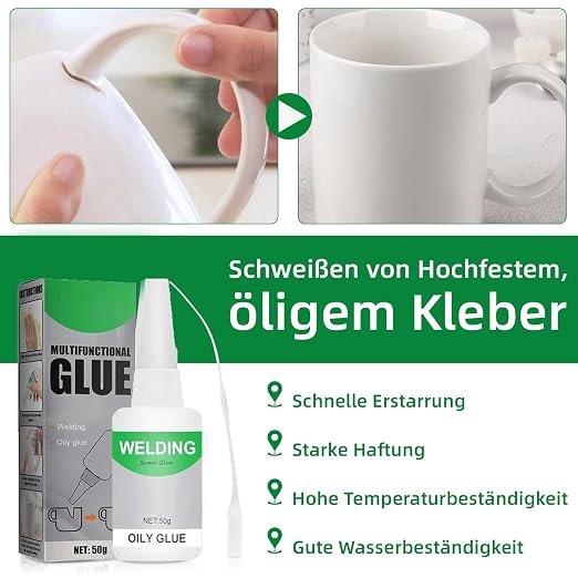 2PCS Welding High-Strength Oily Glue Universal Super Glue for Metal, Plastic, Wood, Ceramics, Leather, Glass