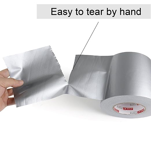 JIALAI HOME Wide Duct Tape, Industrial Grade Silver Tape 5 inches x 55 Yards (164 ft), 9 Mil Heavy-Duty, Waterproof, Strong, Flexible, No Residue, for Indoor & Outdoor Crafts Improvement