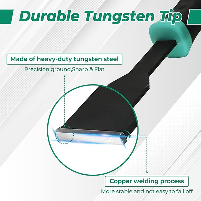 5/8-inch Carbide Scraper,Super Gasket Scraper with Durable Tungsten Tip for Remove Gaskets, Carbon and More from Varied Surfaces
