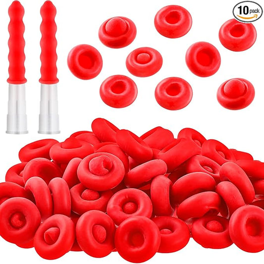Zonon 10 Pieces Caulk Cap Caulk Saver Finishing Tool Tube Covers Tube Caps for Sealing and Preserving, Red