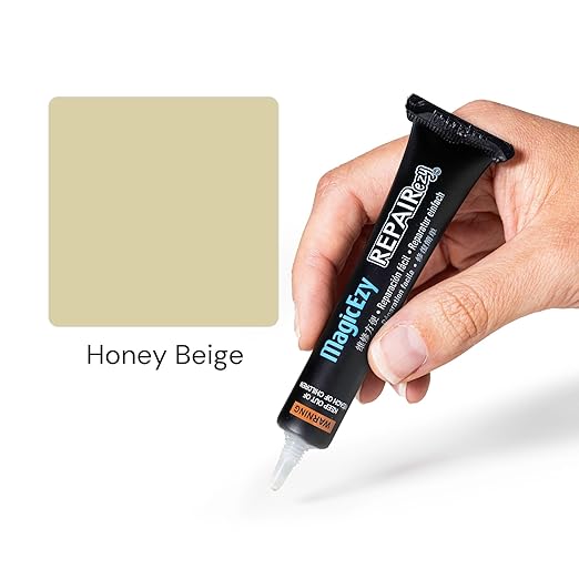 MagicEzy Tile RepairEzy (Honey Beige) Ceramic Tile Repair Kit - Cracked Chipped Bathroom Floor Tiles