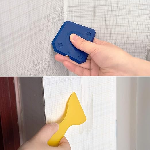 8 Pieces Caulk Tool Kit Sealant Finishing Tools Plastic Caulking Tools for Sealant Grout Finishing Sealing Tile Sealing & Grouting Finishing Tools for Tile and Grout Smoothing(Blue)