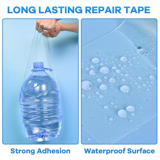 YoleShy Clear Waterproof Tape 4 in X 10 Ft, Rv Awning Repair Tape Weather Resistant Camper Canvas Repair Kit for Fabric, Tarp, Tent, Rv Roof, Versatile