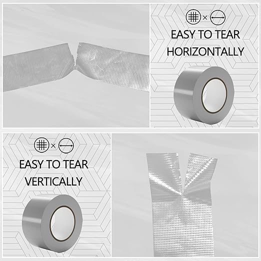 SWRT 9 Mil 5-Pack Silver Heavy Duty Duct Tape Strong Adhesive, 2 in x 30 YD (Total 150YD) Duct Heavy Duty Waterproof All Weather Gray Duct Tape No Residue Sealing & Patching for Indoor&Outdoor Repair