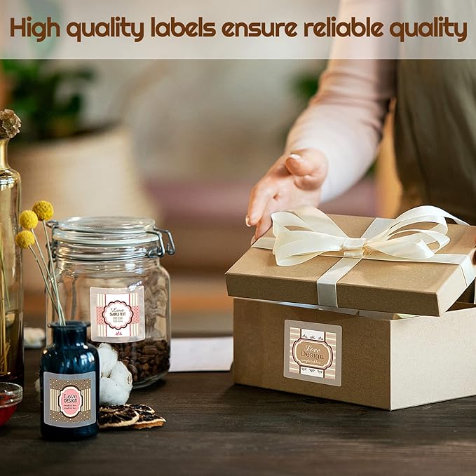 Zonon 500 Pcs Label Protector Back to School Clear Labels Stickers Wafer Seals Waterproof Labels Library Supplies for Protecting Barcodes, Numbers and Stickers (2 x 2 Inch,Square)