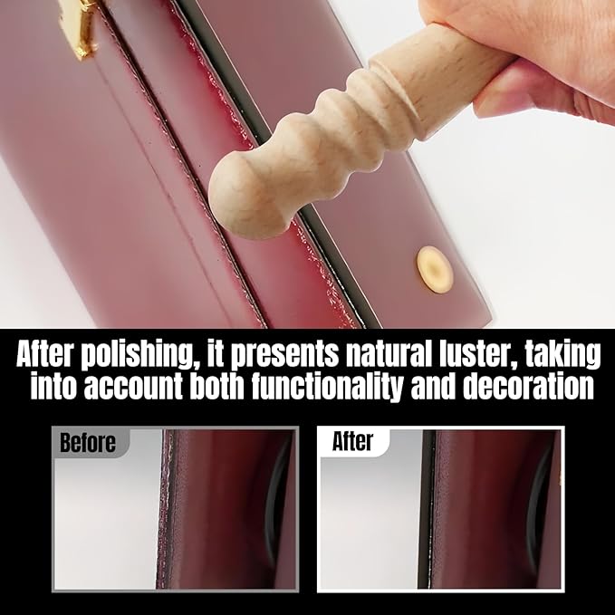 Leather Edge Sealer, Leather Burnishing Gum, Anti Fraying Black Leather Edge Paint with Burnisher & Wool Ball Brush, Get Smooth and Glossy Edge Finish for Wallets Bags Shoes Leather Products, 100ml