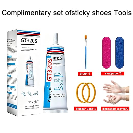 Shoe Glue Sole Repair, Shoe Glues Heavy Duty, Clear, Waterproof, High Strength, Dries in 3 Hrs| Strong Shoe Glue Repair Adhesive for Soles, Heels, Sneakers, Leather Shoes, Boots, Sandals