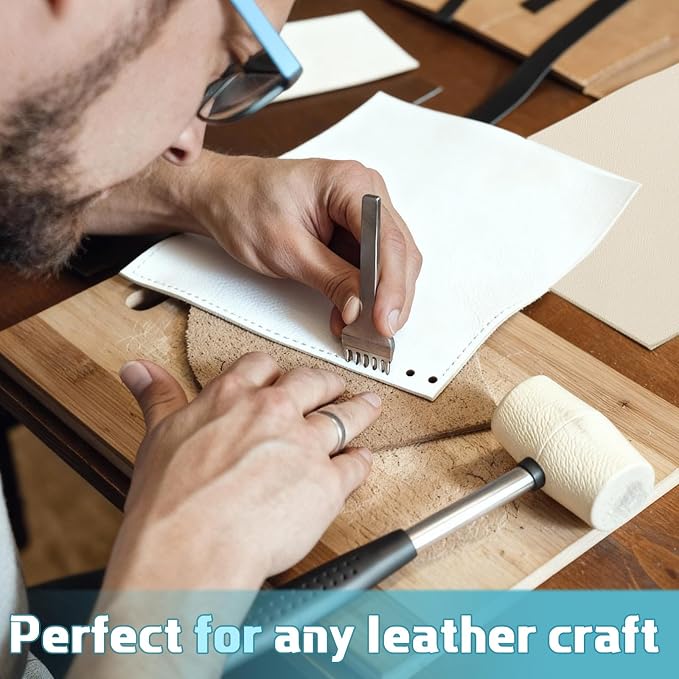 Amylove 30 Pcs Genuine Leather Scraps for Craft 12 x 7.8 Inch Tooling Leather Sheets Material(Light Colors)