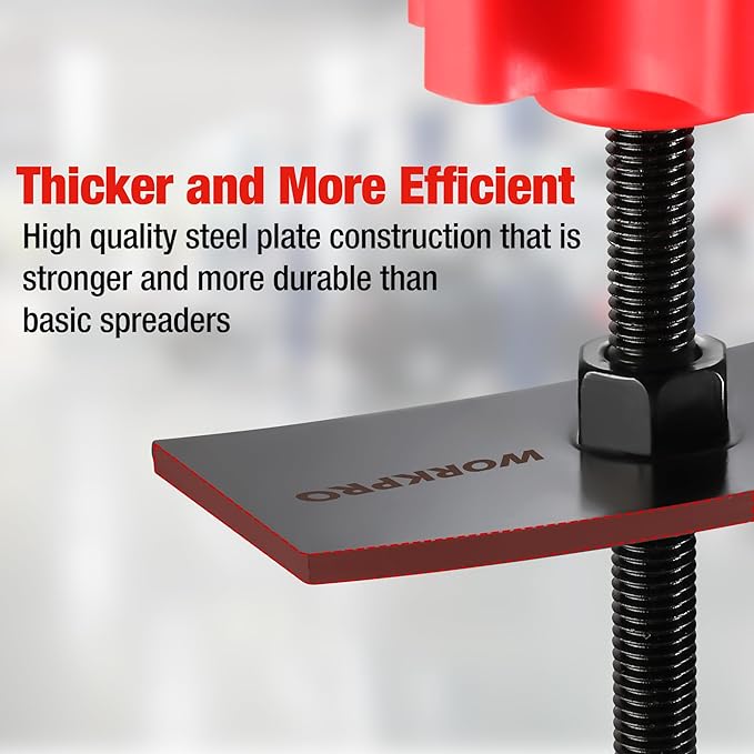 WORKPRO Brake Pad Spreader, Disc Brake Pad Spreader Tool, Brake Caliper Compressor Tool for Compressing Inner Pad, 360 Degree Swivel Joint Brake Piston Compression Tool for Cars & Light Trucks