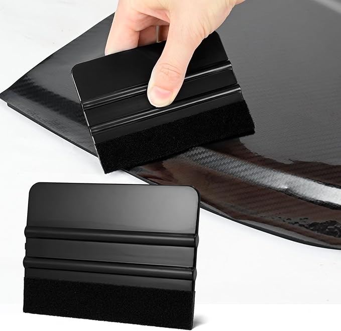 NEWISHTOOL Wallpaper Smoothing Tool Kit, Wallpaper Tools for Applying Peel and Stick Contact Paper Vinyl Film, Includes Big Smoothing Squeegee, Felt Scraper, Edge Tucking Stick, Craft Knife & Blades