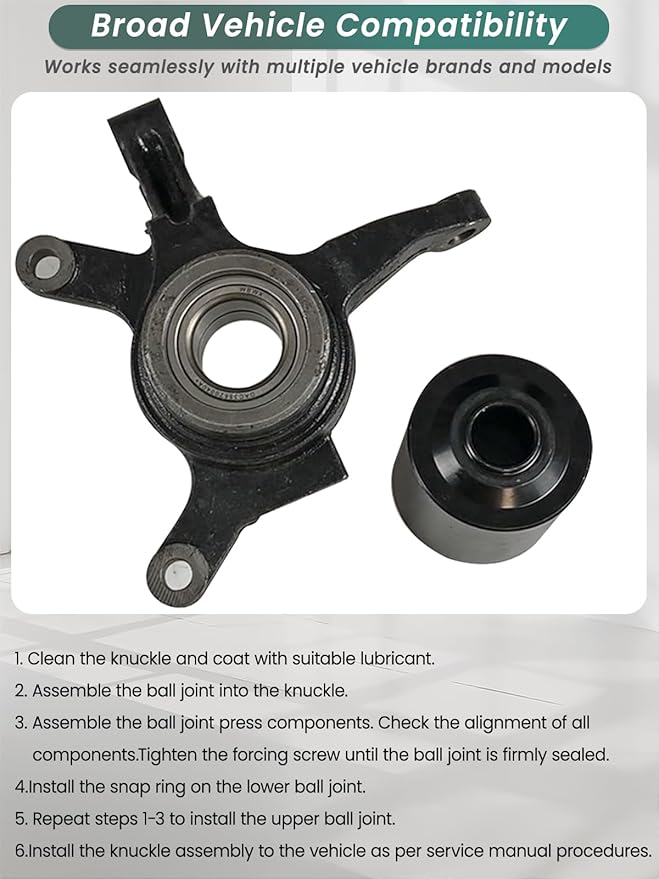14 Piece Master Ball Joint Service Adapter Set Fits for GM and Dodge 2WD and 4WD Cars Trucks and SUV Ball Joint Tool