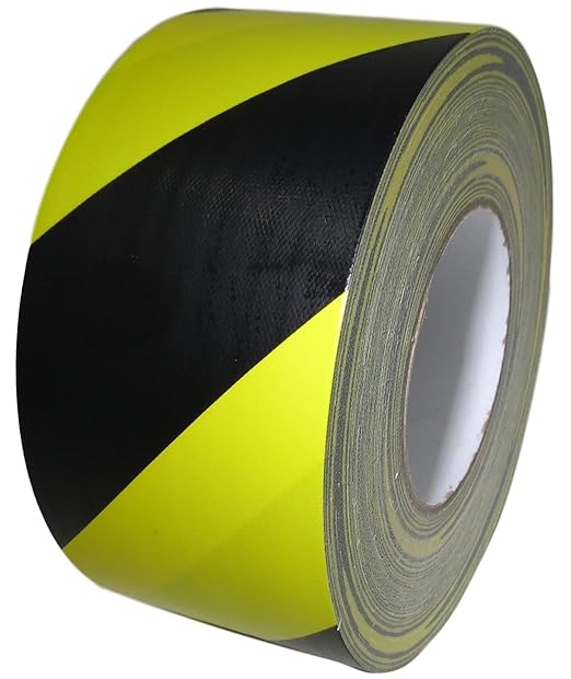 GGR Supplies T.R.U. CDT-36 Industrial Grade Duct Tape. Waterproof and UV Resistant. Multiple Colors Available. 60 Yards. (Stripped Black/Yellow, 6 in.)